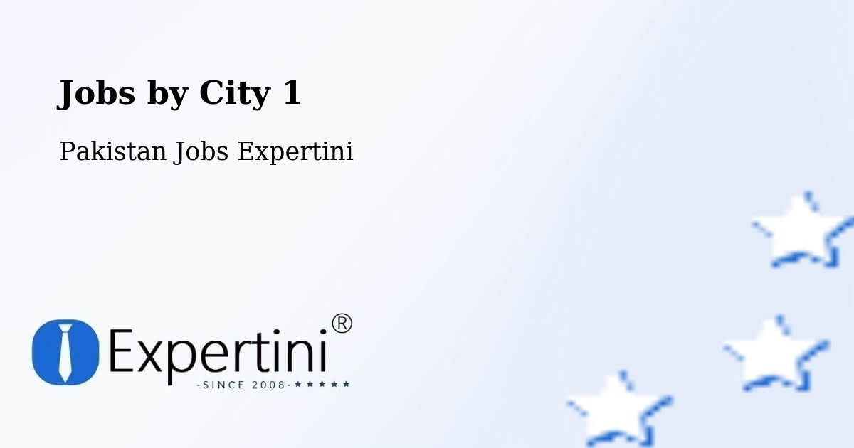 City Jobs in Pakistan - Expertini