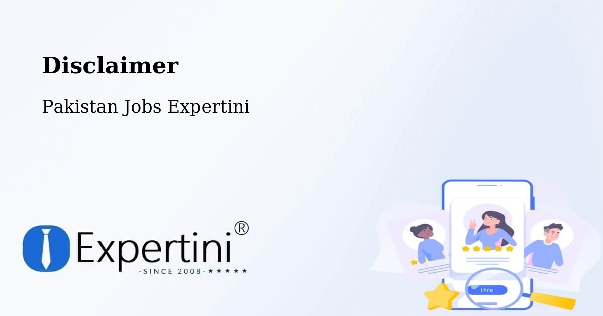 Disclaimer – Chitral - Pakistan Jobs Expertini